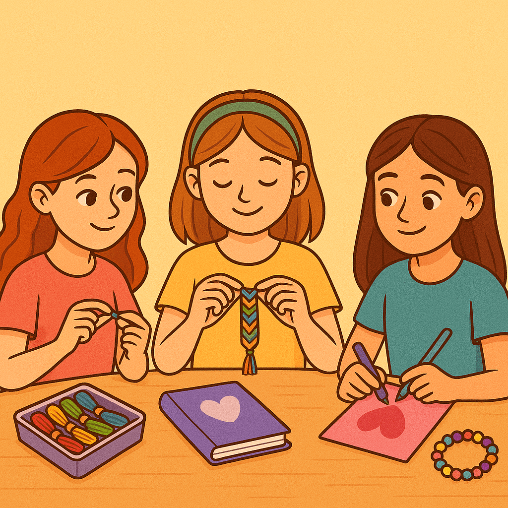 Activité calme après l’école fille